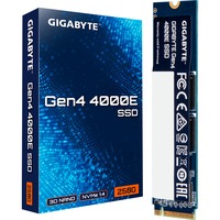 GIGABYTE Gen4 4000E SSD 250 GB PCIe 4.0 x4, NVMe 1.4, M.2 2280